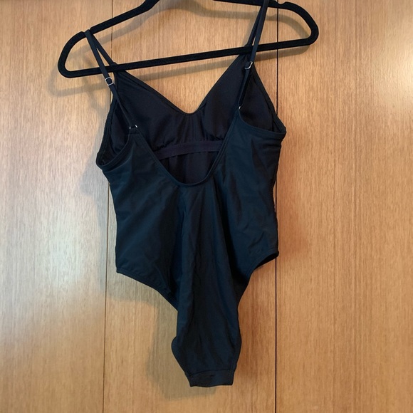 Black One Piece Bathing Suit with Sequin Detail - Picture 6 of 6